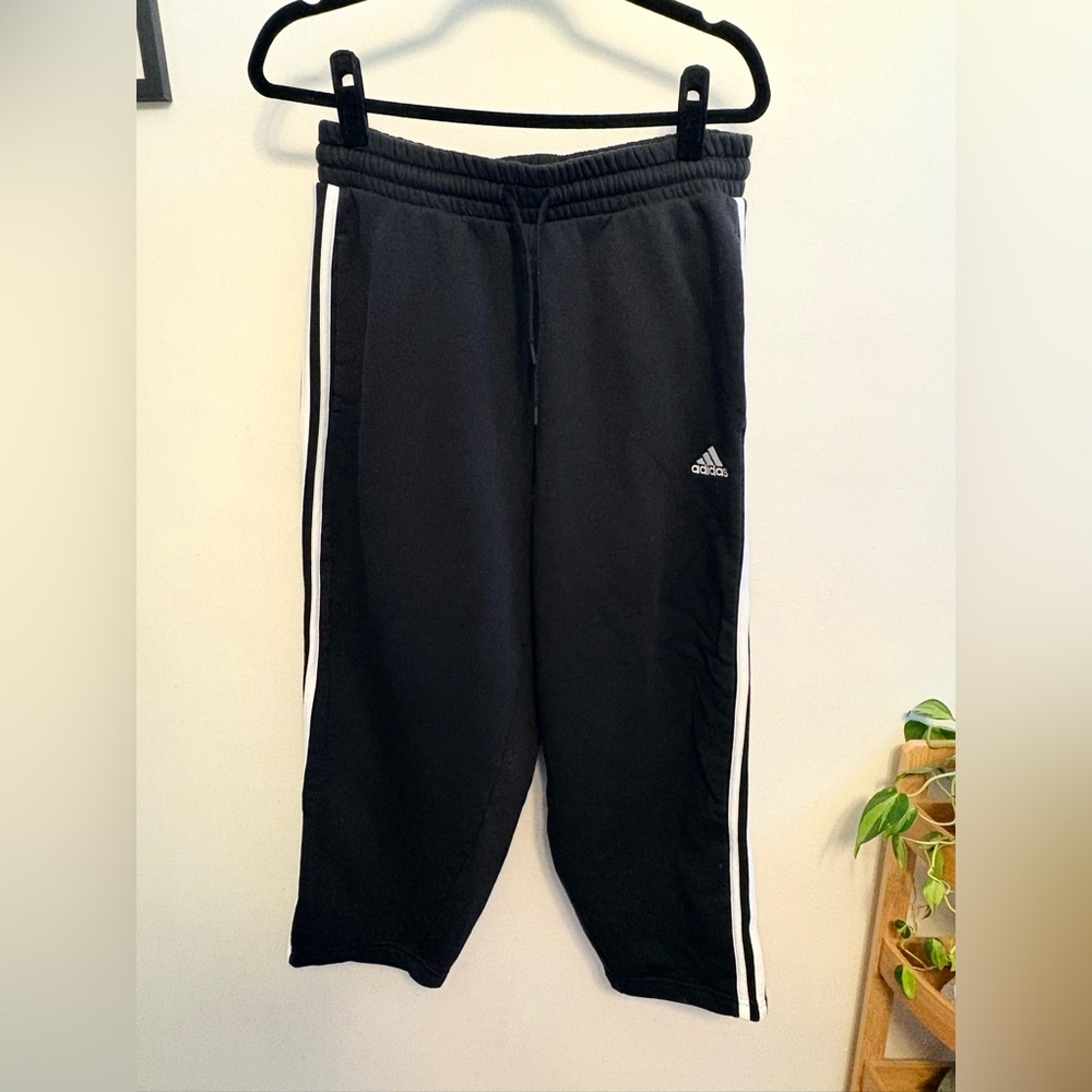 adidas Black Cropped Joggers